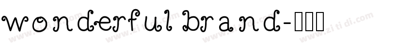 wonderful brand字体转换
